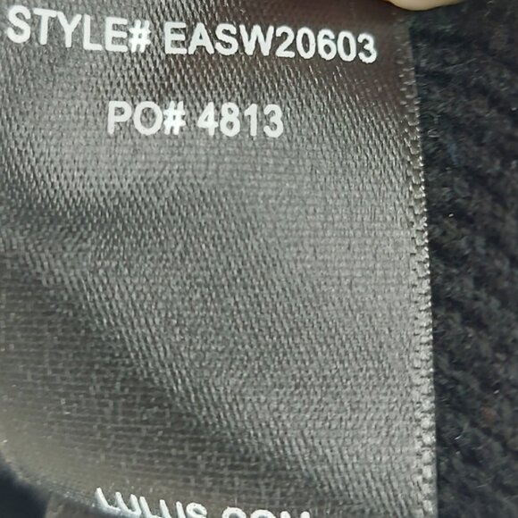 Lulu's Black Long Sleeve Bodycon Knit Dress Size XS - Picture 8 of 9